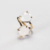 Crystal quartz dual round cabochon ring