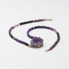 Nidra Violeta — charoite & druzy amethyst heart necklace