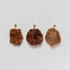 Druzy citrine cluster pendant