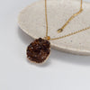 Druzy citrine cluster pendant