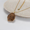 Druzy citrine cluster pendant