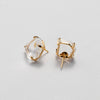 Freeform faceted crystal studs