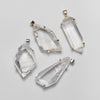 Freeform faceted lemurian crystal pendant