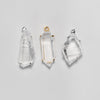 Freeform faceted lemurian crystal pendant