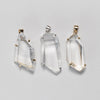 Freeform faceted lemurian crystal pendant