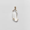 Freeform faceted lemurian crystal pendant