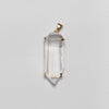 Freeform faceted lemurian crystal pendant