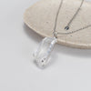 Freeform faceted lemurian crystal pendant
