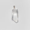Freeform faceted lemurian crystal pendant