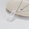 Freeform faceted lemurian crystal pendant