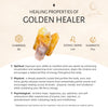Golden healer chunky freeform faceted crystal pendant