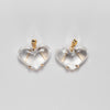 Puffy heart crystal pendant