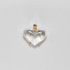 Puffy heart crystal pendant
