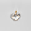 Puffy heart crystal pendant