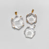 Small hexagon crystal quartz pendant