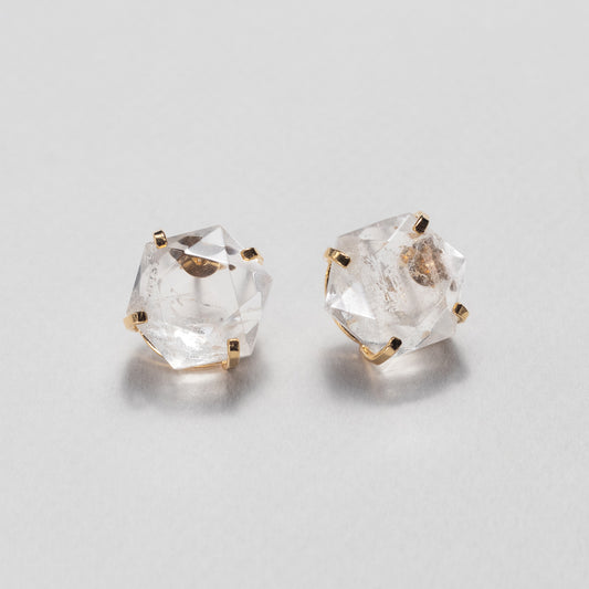 Hexagon crystal studs