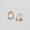 Hexagon crystal studs