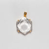 Small hexagon crystal quartz pendant
