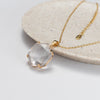 Small hexagon crystal quartz pendant