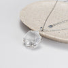Small hexagon crystal quartz pendant