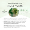 Moss agate mixed-shape cabochon rings