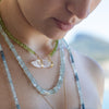 Demeter Lumira — green peridot & lemurian crystal necklace