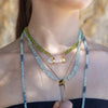 Demeter Lumira — green peridot & lemurian crystal necklace