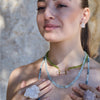 Demeter Lumira — green peridot & lemurian crystal necklace