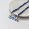 Tara Celeste — blue kyanite & raw kyanite bar necklace