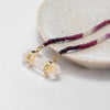 Hathor Crystalina — shaded ruby & lemurian crystal necklace
