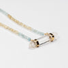 Hathor Crystalina — shaded aquamarine & lemurian crystal necklace