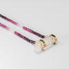 Hathor Crystalina — shaded ruby & lemurian crystal necklace