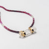 Hathor Crystalina — shaded ruby & lemurian crystal necklace