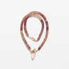 Hathor Crystalina — red labradorite & pink lemurian crystal necklace