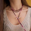 Lemurian crystal connector necklace