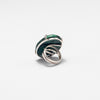Malachite oval cabochon ring