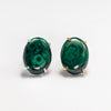 Malachite oval cabochon ring