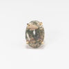 Moss agate mixed shape cabochon rings
