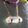 Lemurian crystal connector necklace