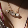 Lemurian crystal connector necklace