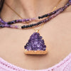Druzy amethyst cluster pendant