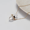 Double-terminated crystal connector necklace