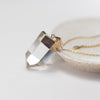 Chunky faceted clear quartz point pendant