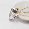 Chunky faceted clear quartz point pendant