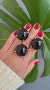 Black onyx round ring