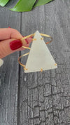 White quartz triangle cuff bracelet