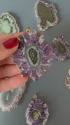 Large amethyst stalactite pendant
