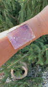 Amethyst rectangle cuff bracelet