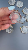 Crystal hexagon pendant