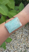 Amazonite baguette cuff bracelet